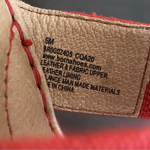 New with box Born red and tan flats sandals women’s size 6 - Picture 7 of 9